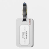 Porträt eines Gibson-Mädchens, 1900 Gepäckanhänger (Rückseite vertikal)