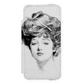 Porträt eines Gibson-Mädchens, 1900 Incipio iPhone Geldbeutel-Hülle (Folio Vorderseite)