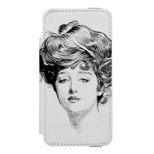 Porträt eines Gibson-Mädchens, 1900 Incipio Watson™ iPhone 5 Geldbörsen Hülle
