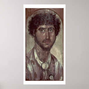 Porträt eines Griechischen aus Fayum, Romano-Ägypt Poster