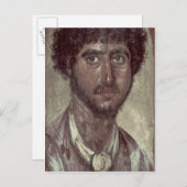 Porträt eines Griechischen aus Fayum, Romano-Ägypt Postkarte (Vorne/Hinten)