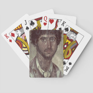 Porträt eines Griechischen aus Fayum, Romano-Ägypt Spielkarten