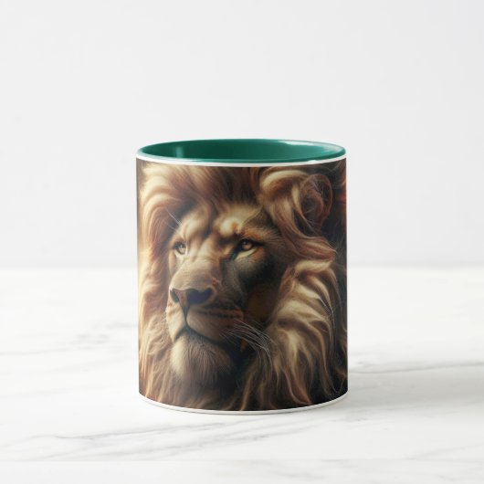 Porträt eines großen Löwen. Tasse (Zentrum)