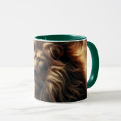 Porträt eines großen Löwen. Tasse (VorderseiteRechts)