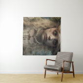 Porträt eines gruseligen untoten Viktorianischen b Wandteppich (Beispiel (Horizontal))