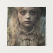 Porträt eines gruseligen untoten Viktorianischen b Wandteppich (Vorderseite)