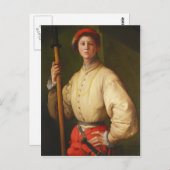 Porträt eines Halberdiers von Pontormo Postkarte (Vorne/Hinten)