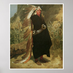 Porträt eines indischen Leiters, 1875 Poster