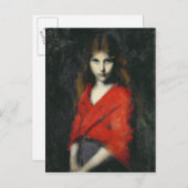 Porträt eines jungen Mädchens, des Shiverers Postkarte (Vorne/Hinten)