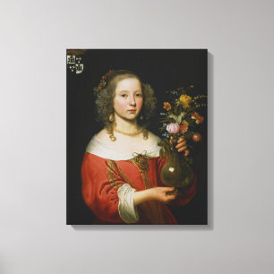 Porträt eines jungen Mädchens Leinwanddruck