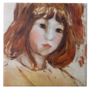 Porträt eines jungen Mädchens (von Berthe Morisot) Fliese