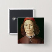 Porträt eines jungen Mannes, c.1480-85 Button (Vorne & Hinten)