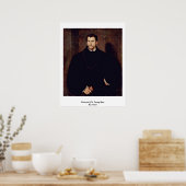 Porträt eines jungen Mannes von Tizian Poster (Küche)