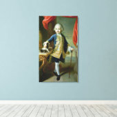 Porträt eines Jungen mit Haustier Spaniel, 18. Jah Leinwanddruck (Insitu (Holzboden))