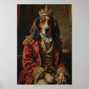 Porträt eines königlichen Basset Hounds Poster