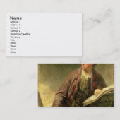 Porträt eines Künstlers, traditionsgemäß geglaubt Visitenkarte (Vorne/Hinten)