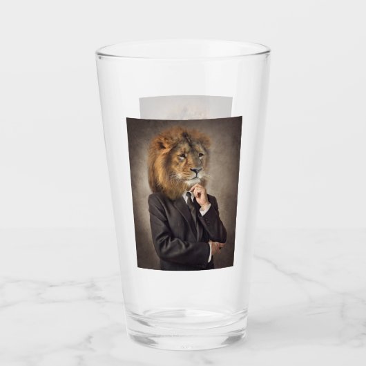 Porträt eines Löwes Glas (Vorderseite)