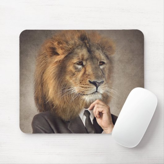 Porträt eines Löwes Mousepad (Mit Mouse)