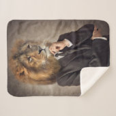 Porträt eines Löwes Sherpadecke (Vorderseite (Horizontal))