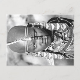 Porträt eines Maasai Postkarte