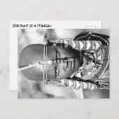 Porträt eines Maasai Postkarte (Vorne/Hinten)