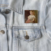 Porträt eines Mädchens, 1896 (Öl auf Leinwand) Button (Beispiel)