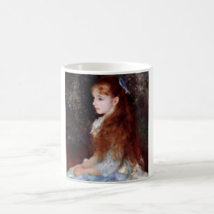 Porträt eines Mädchens mit blauem Band, Renoir Kaffeetasse