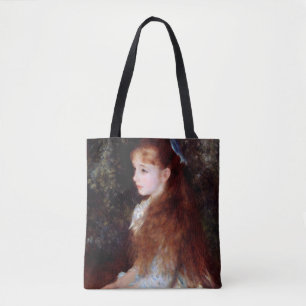 Porträt eines Mädchens mit blauem Ribbon, Renoir Tasche