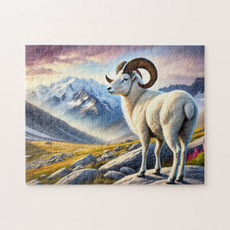 Porträt eines majestätischen Dall Rams Puzzle
