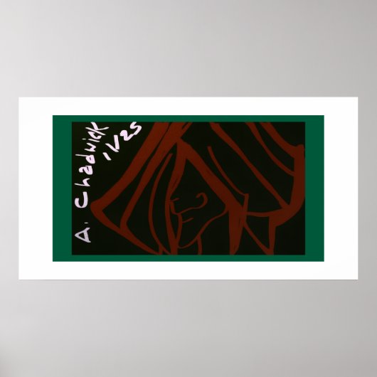 Porträt eines Männergesichts Poster (Vorne)