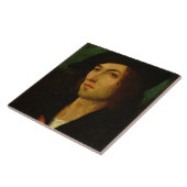 Porträt eines Mannes, 1506 (Öl auf Platte) Fliese (Seite)