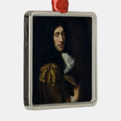 Porträt eines Mannes 2 Silbernes Ornament (Rechts)