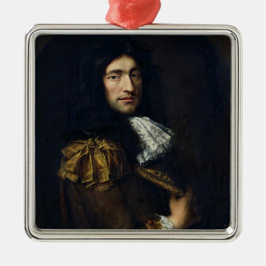Porträt eines Mannes 2 Silbernes Ornament (Vorne)