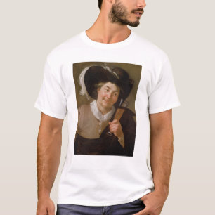 Porträt eines Mannes, der ein Wein-Glas hält T-Shirt