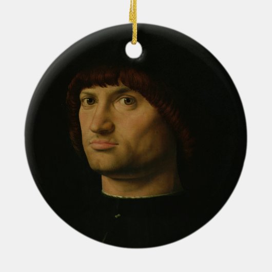 Porträt eines Mannes oder der Condottiere, 1475 Keramik Ornament (Hinten)
