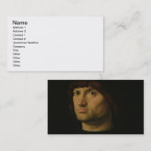 Porträt eines Mannes oder der Condottiere, 1475 Visitenkarte (Vorne/Hinten)