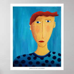 Porträt eines Mannes Zeitgenössischer Kunst Kunstd Poster