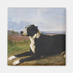 Porträt eines Mastiff-Labrador-Hundes (Rosa Bonheu Magnet