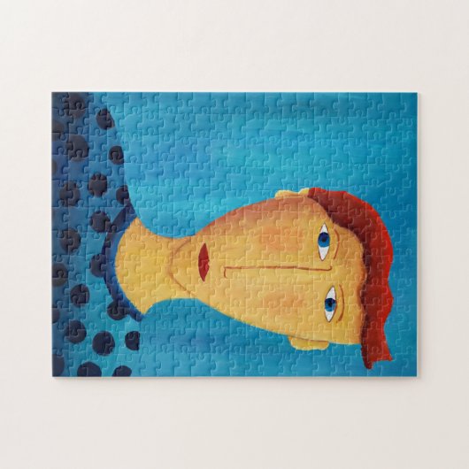 Porträt eines Menschen, zeitgenössische Kunst Male Puzzle (Horizontal)