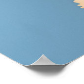 Porträt eines Niedlichen Hundes mit blauem Collar Poster (Ecke)