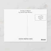 Porträt eines Nubiers Postkarte (Rückseite)