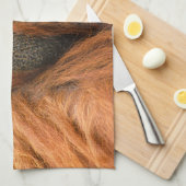 Porträt eines Orang-Utan-Männchens, Georgia, USA Geschirrtuch (Viertel Falte)