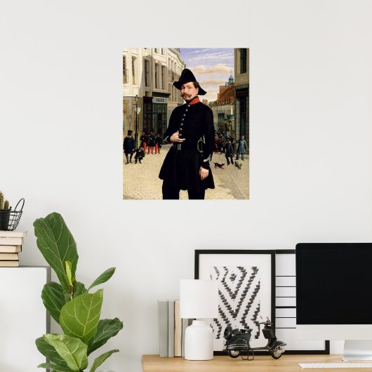 Porträt eines Polizeibeamten in Douai im Jahr 1848 Poster (Heimbüro)