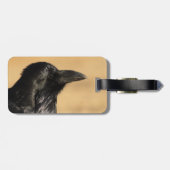 Porträt eines Raben Gepäckanhänger (Rückseite horizontal)
