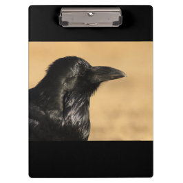 Porträt eines Raben Klemmbrett