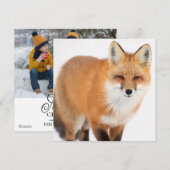 Porträt eines Rotfuchses Feiertagskarte (Vorne/Hinten)