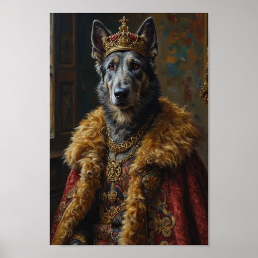 Porträt eines Royal Irish Wolfhounds Poster (Vorne)