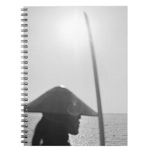 Porträt eines Samurai-Kriegers mit einem Schwert 2 Notizblock (Vorderseite)