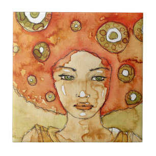 Porträt eines schönen Mädchens Fliese