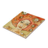 Porträt eines schönen Mädchens Fliese (Seite)